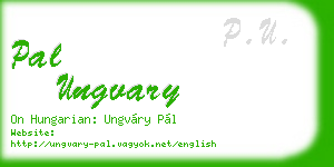 pal ungvary business card