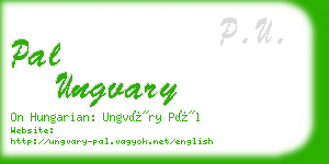 pal ungvary business card